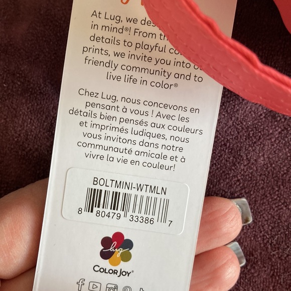 LUG MINI BOLT NWT Watermelon - Picture 5 of 5